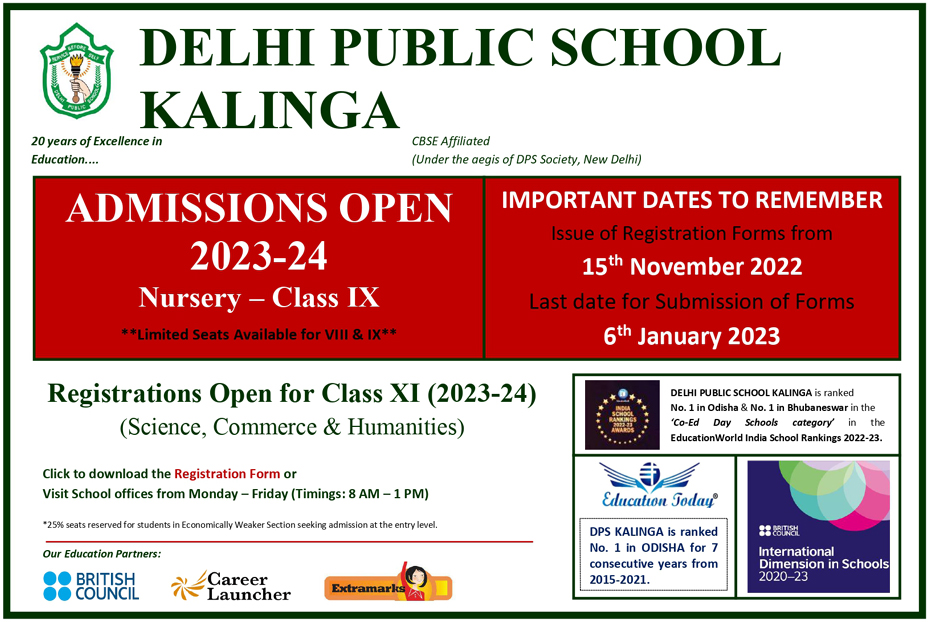 Admissions Open 2022-23
